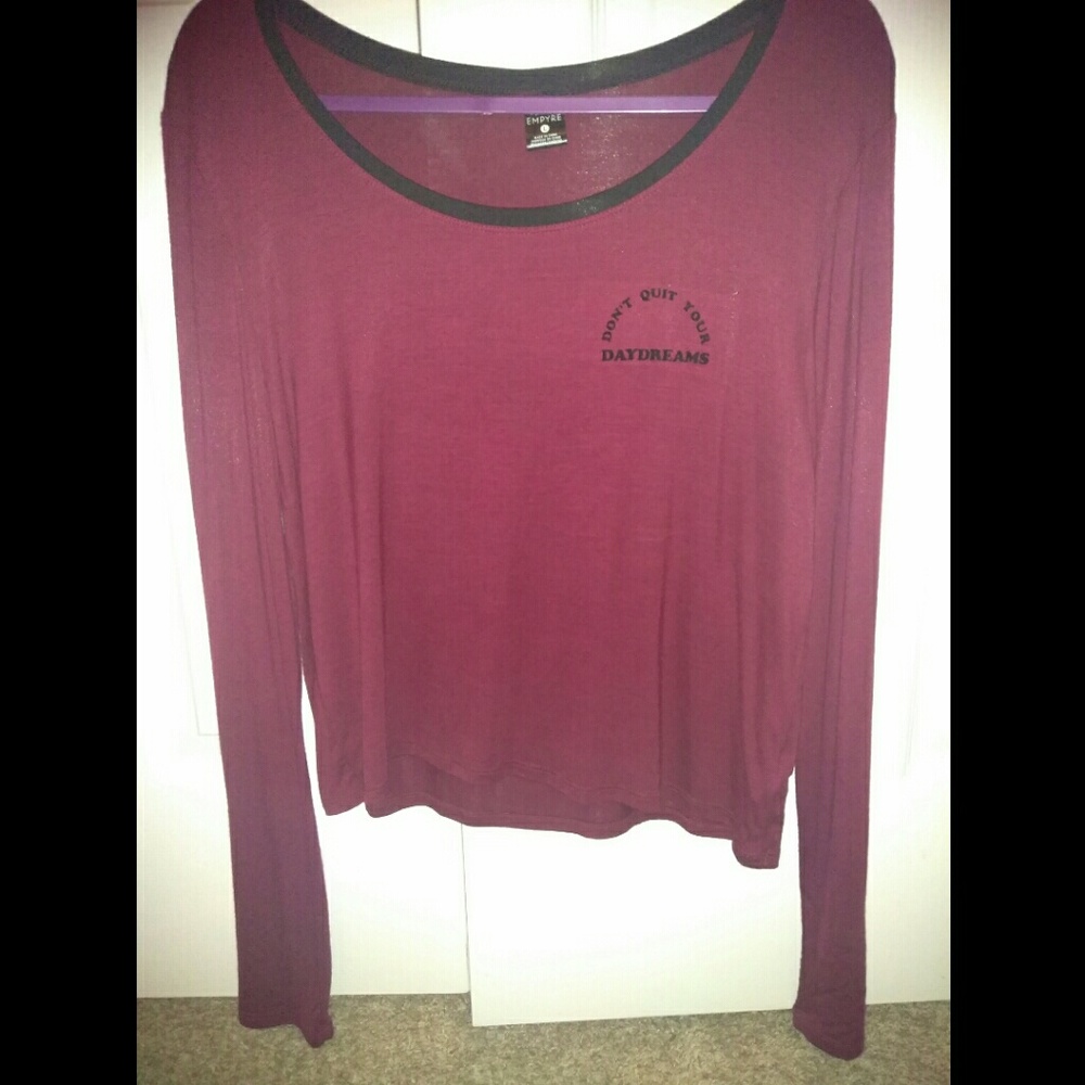 NWOT Empyre maroon shirt